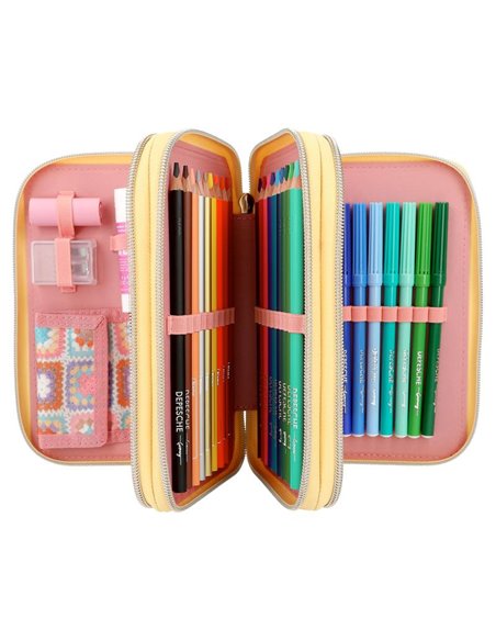 TOPModel trousse 3 compartiments HIPPIE HEART