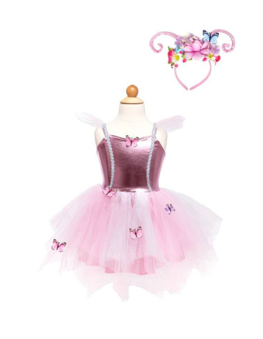Robe de papillon avec coiffe, taille 5-6 ans