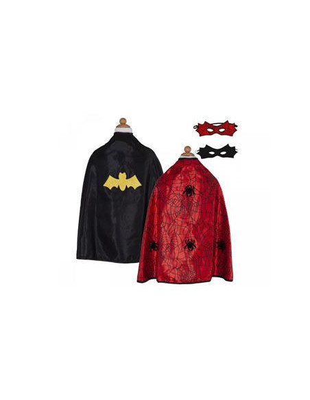 Cape reversible spiderman/batman taille 3/4 ans