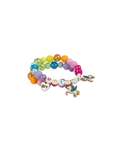 Ensemble de 2 bracelets best friends licornes
