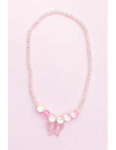 Collier holo pink crystal