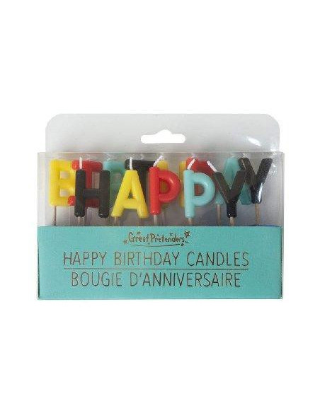 Bougies happy birthday muticolores superhero