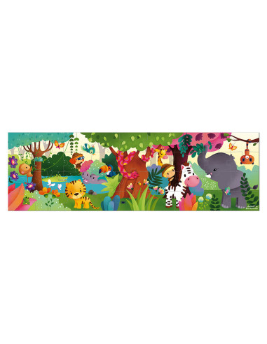 Puzzle panoramique les animaux sauvages - 36 pcs - janod