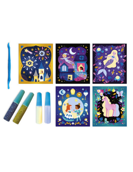 Sables phosphorescents et paillettes nuit feerique - janod
