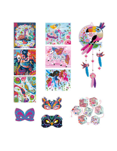 Coffret multiactivites 11 decos girly - janod