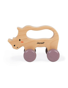 Rhino a promener en bois - wwf janod 2