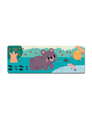 Puzzle animaux les empreintes - wwf janod