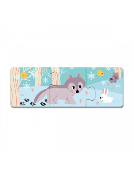 Puzzle animaux les empreintes - wwf janod
