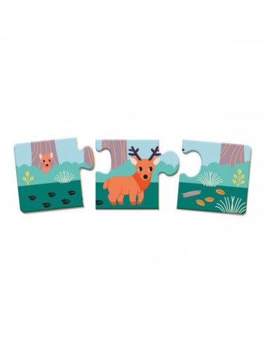 Puzzle animaux les empreintes - wwf janod