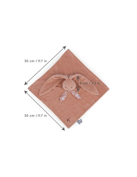 Doudou lapin terracotta - lapinoo 30 cm - kaloo