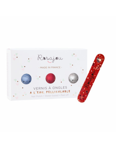 Coffret 3 vernis Rubis/perle/royal