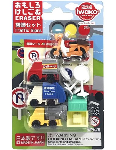 IWAKO Puzzle Gomme - véhicules de livraisons