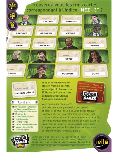 Codenames Duo - Jeu de société coopératif