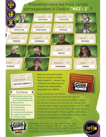 Codenames Duo - Jeu de société coopératif