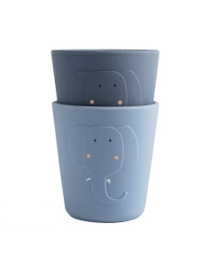 Gobelet en silicone 2-pack - mrs. elephant - trixie