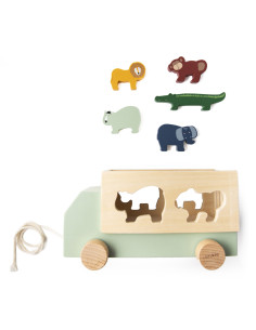 Camion en bois animaux - trixie 2