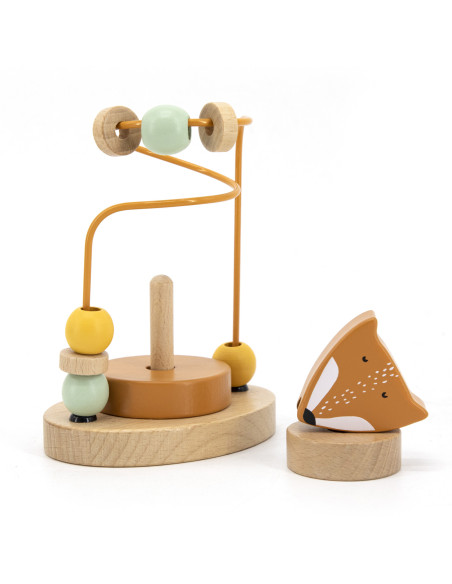 Labyrinthe a perles en bois - mr. fox - trixie