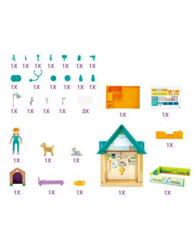 Clinique vétérinaire avec figurines - Hape