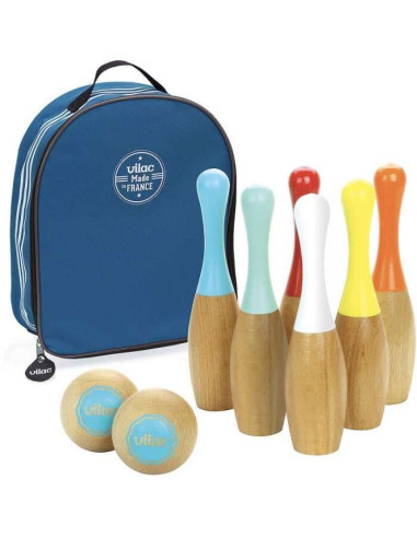 Jeu de 6 quilles bicolores - Vilac