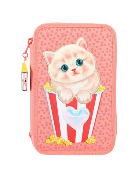 TOPModel Trousse 3 compartiments avec application chat CUTIE STAR