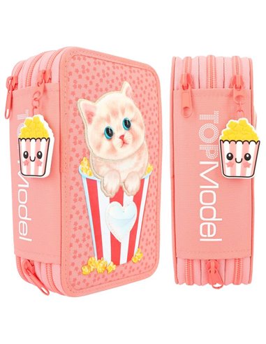 TOPModel Trousse 3 compartiments avec application chat CUTIE STAR