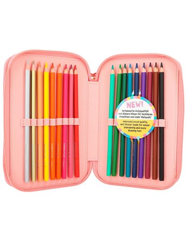 TOPModel Trousse 3 compartiments avec application chat CUTIE STAR