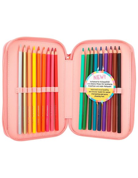 TOPModel Trousse 3 compartiments avec application chat CUTIE STAR