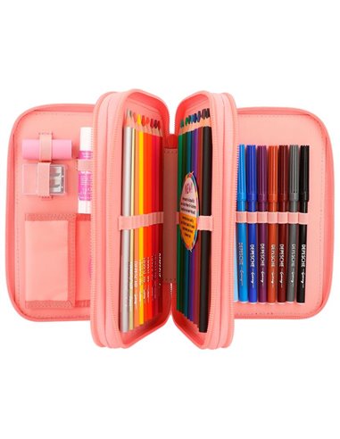 TOPModel Trousse 3 compartiments avec application chat CUTIE STAR