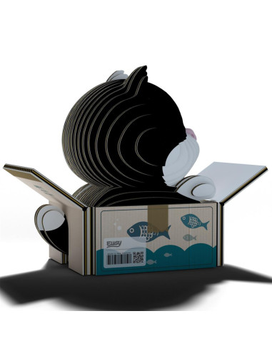 Eugy 3D Chat Tuxedo - Puzzle chat élégant écologique