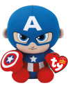 Marvel beanie babies small - peluche captain america 15 cm - ty