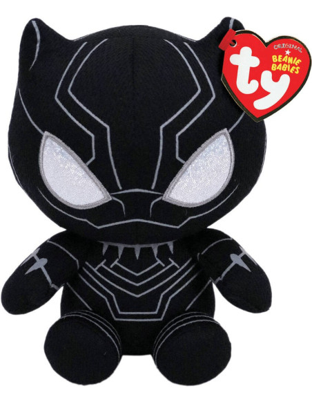 Marvel beanie babies small - peluche black panther 15 cm - ty