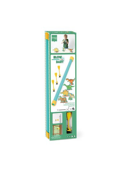 SCRATCH ACTIVE PLAY : SARBACANE 5 DINOS ET 3 FLECHETTES