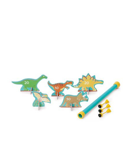 SCRATCH ACTIVE PLAY : SARBACANE 5 DINOS ET 3 FLECHETTES