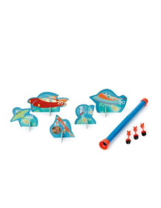 SCRATCH ACTIVE PLAY : SARBACANE 5 ROBOTS ET 3 FLECHETTES