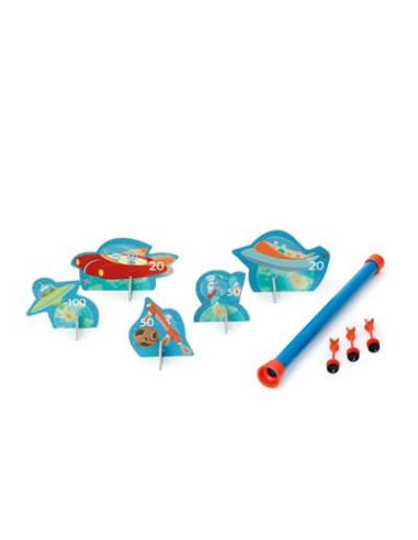 SCRATCH ACTIVE PLAY : SARBACANE 5 ROBOTS ET 3 FLECHETTES