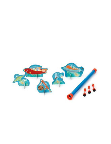 SCRATCH ACTIVE PLAY : SARBACANE 5 ROBOTS ET 3 FLECHETTES