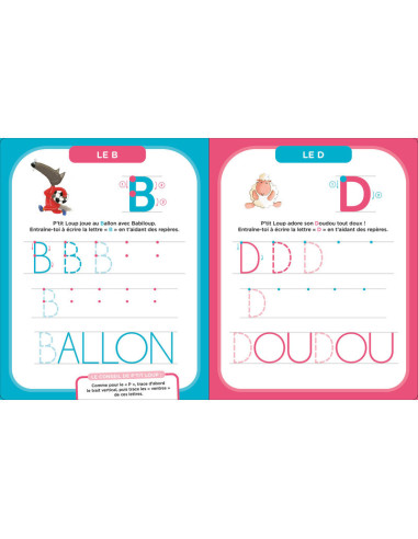 Mes activités effaçables p'tit loup - lettres bâtons