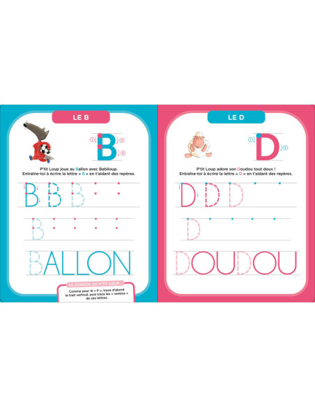 Mes activités effaçables p'tit loup - lettres bâtons