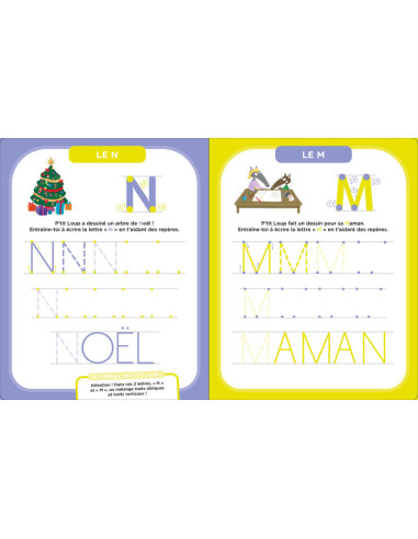 Mes activités effaçables p'tit loup - lettres bâtons