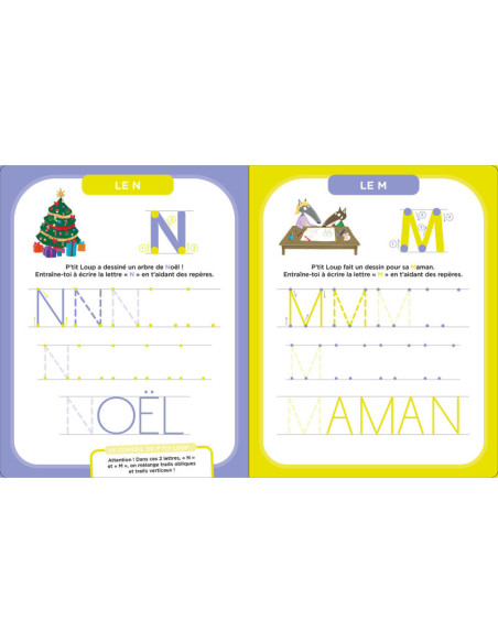 Mes activités effaçables p'tit loup - lettres bâtons