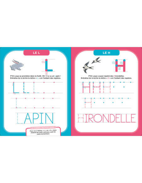 Mes activités effaçables p'tit loup - lettres bâtons