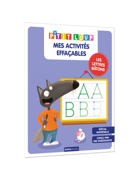 Mes activités effaçables p'tit loup - lettres bâtons