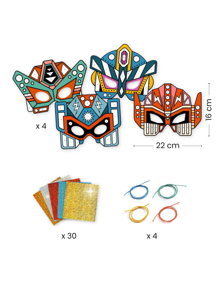 Masques diy - super robots - djeco