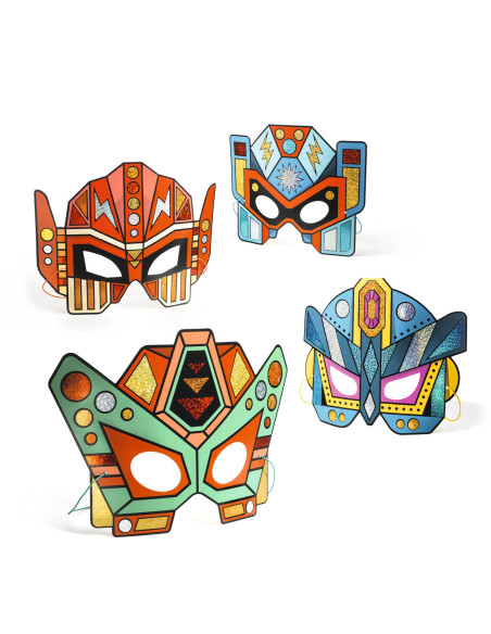 Masques diy - super robots - djeco