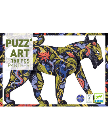 Puzz\'art - panthère 150 pcs - djeco