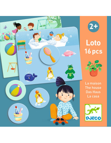 Mémo, loto, domino - loto dans la maison - djeco