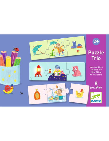 Puzzle trio - trio mon quotidien - djeco