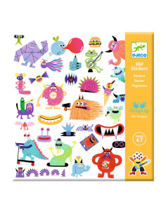 Stickers papier - monstres - djeco