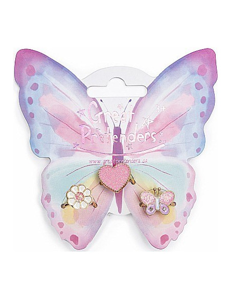 Set de 3 bagues - wonderland papillons