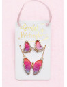Collier et boucles d'oreilles boutique butterfly